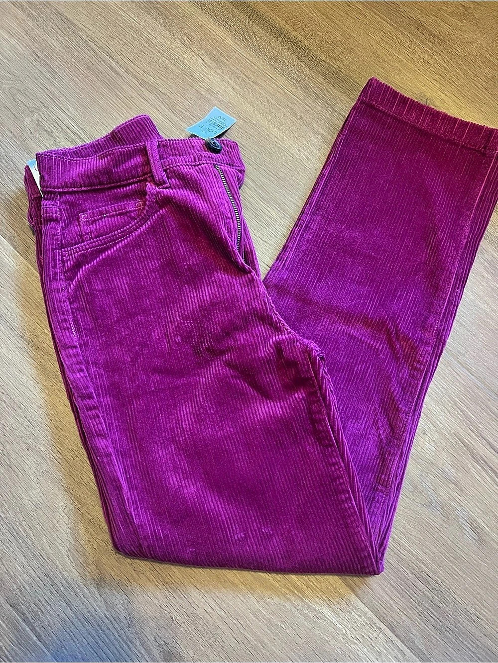 LOFT The Straight Corduroy Pant Corduroy Straight Leg Pants in Purple Size 25/0